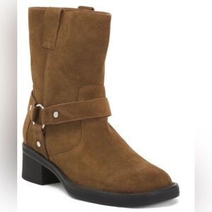 INTENTIONALLY BLANK Dakota Suede Brown Heeled Boots Size 8